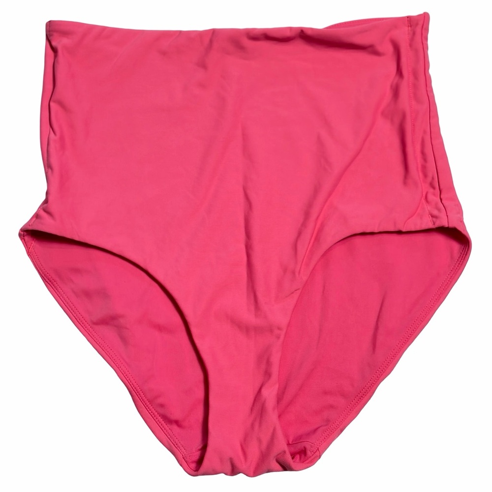 CALIA Women's High Waisted Swim Bikini Bottoms in Bright Pink, Size XS